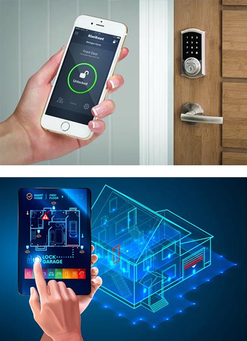 Kwikset smart lock (top) and smart home automation (bottom)_
